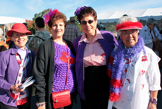 Red Hat Ladies on the Historic Home Tour in Martinez, California.
